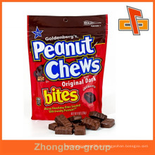 Kundenspezifische Stand-up-Schokolade Süßigkeiten Verpackung Tasche mit Zipper China Hersteller